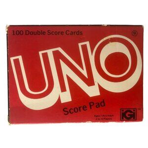 1978 Uno Score Pad: Double‎ Score Cards (Front/Back)